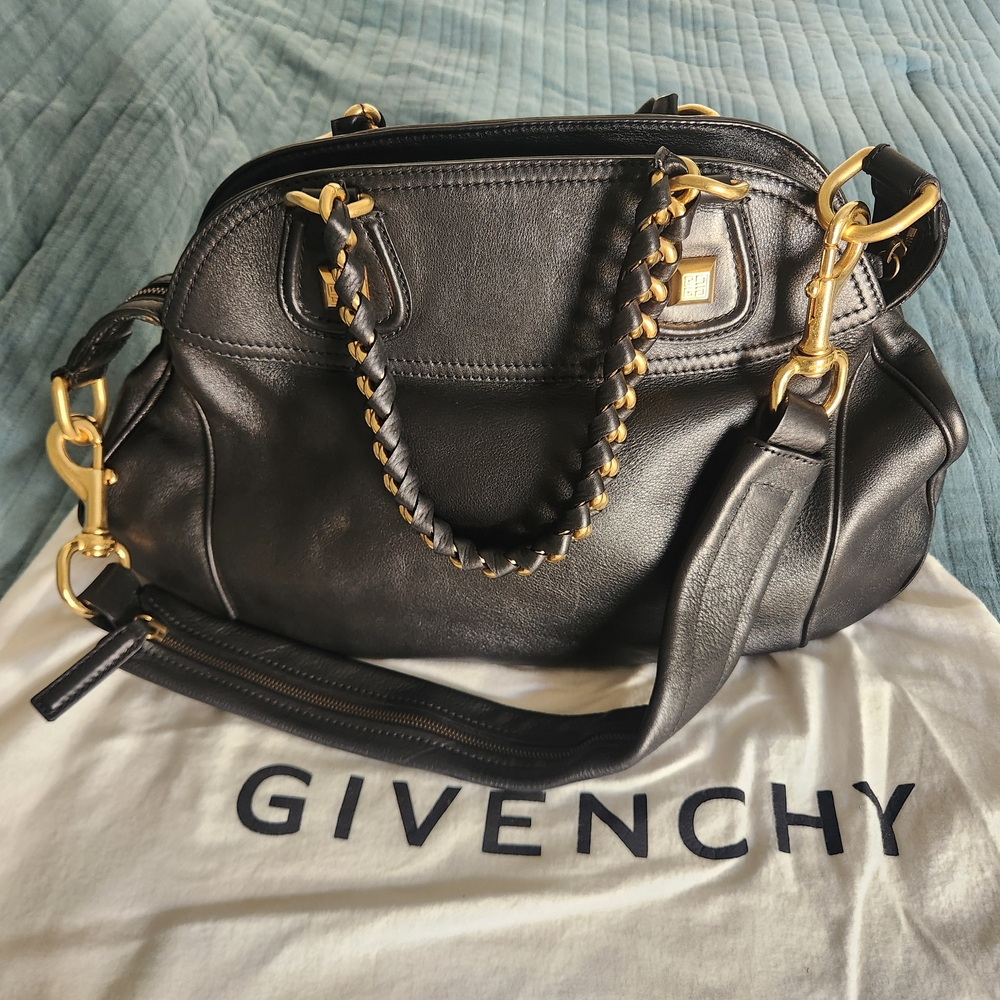 Givenchy Black and Gold Shoulder Bag
